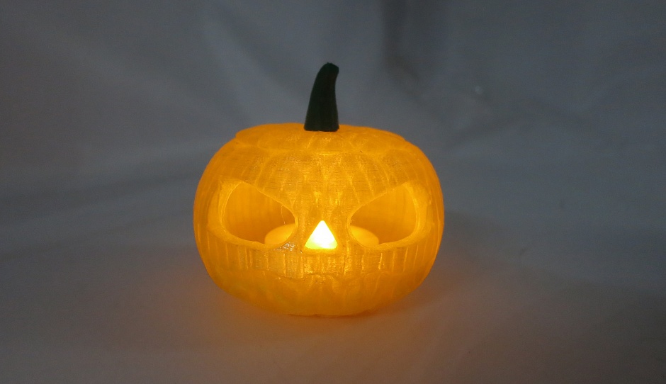 Хэллоуинская тыква с подсветкой. PLA пластик ESUN, слой 0,15