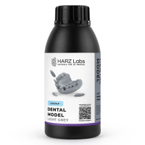 Фотополимерная смола HARZ Labs Dental Model Light Grey, светло-серый (0,5 кг)