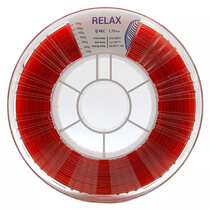 Катушка пластика REC RELAX (PETG) 1.75мм 0,75 кг, прозрачная красная