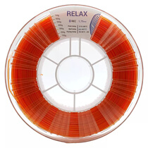 Катушка пластика REC RELAX (PETG) 1.75мм 0,75 кг, прозрачная янтарная