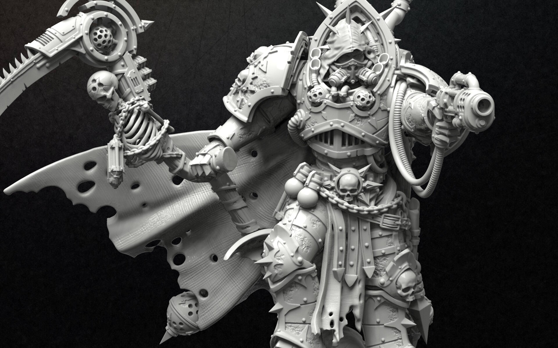 Миниатюрный солдат из вселенной Warhammer 40k