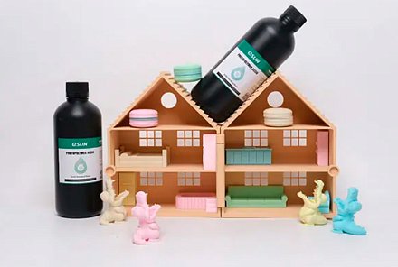 Фотополимерная смола eSUN S200 Standard Deep Black, черная (0,5 кг)